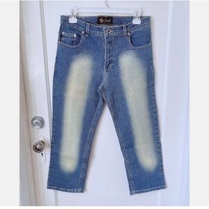 Zenan Sz 32 6 7 (?) Adorable Cropped Blue Denim Jeans